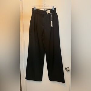 Abercrombie & Fitch Black Wide-Leg Trousers
